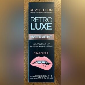 Retro Luxe Matte Lip Kit - Grandee Pink Revolution Lip Contour Kit NEW in Box